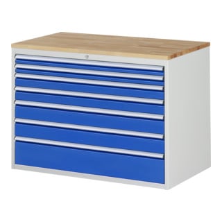 Rau tiroir armoire à tiroirs hêtre haut et 7 x tiroir XXL 2x60 2x90 2x120 2x180mm