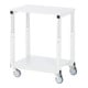 Rau Tischwagen Serie E, B700xT500xH650-1000mm, EGB-Melamin-Platte 28mm-1