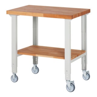 Rau Verrijdbare Werkbank, in hoogte verstelbaar 7000-7, B1000xD700xH950-1000mm
