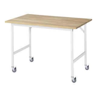 Rau Verrijdbare Werktafel Jerry (4 LR), B1250xD800xH900mm, B-Blad-25mm