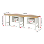 Rau Werkbank 7123A1, H840mm, 4x Schublade-TA-5