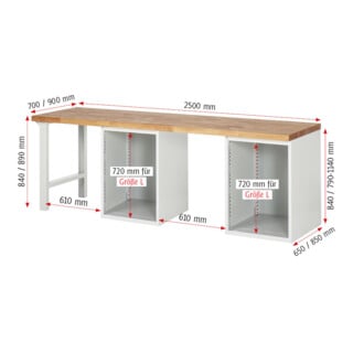 Rau Werkbank 7507A8, 6x Schublade-TA