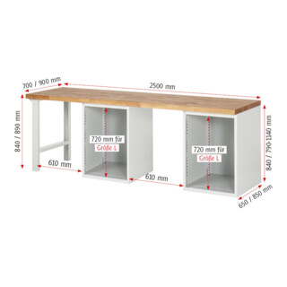 Rau Werkbank 7508A8, 6x Schublade-TA