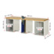 Rau Werkbank 7510A0, B2500xT900xH840mm, 8x Schublade-TA, 1x SSKL