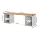 Rau Werkbank 7515A3, B2500xT900xH890mm, 12x Schublade-TA-5