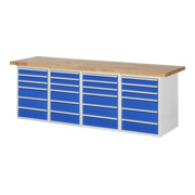 Rau Werkbank 7515A5, B2500mm, 24x Schublade-TA