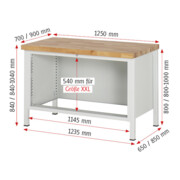 Rau Werkbank 8362A2, H840mm, 4x Schublade-TA-2