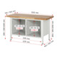 Rau Werkbank 8463A2, L1500xP900xH840mm, 4x tiroirs-TA