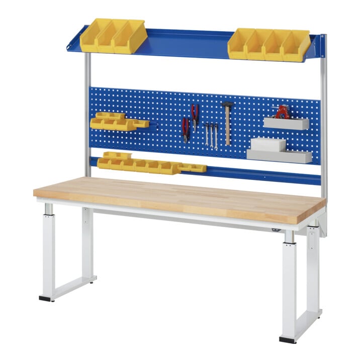 Rau Werkbank elektrisch höhenverstellbar, B2500xT700xH740-1140mm, HPL-Platte-40 mm