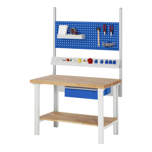 Rau Werkbank 7001A1, H790-1140mm, höhenverstellbar, 1x Schublade-TA