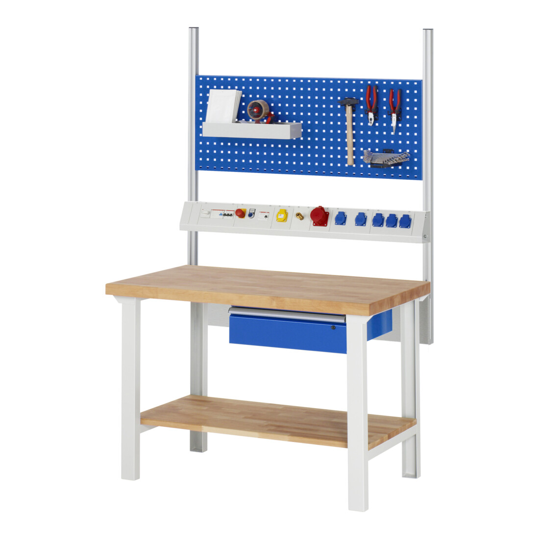 Rau Werkbank 7001A1, H790-1140mm, höhenverstellbar, 1x Schublade-TA