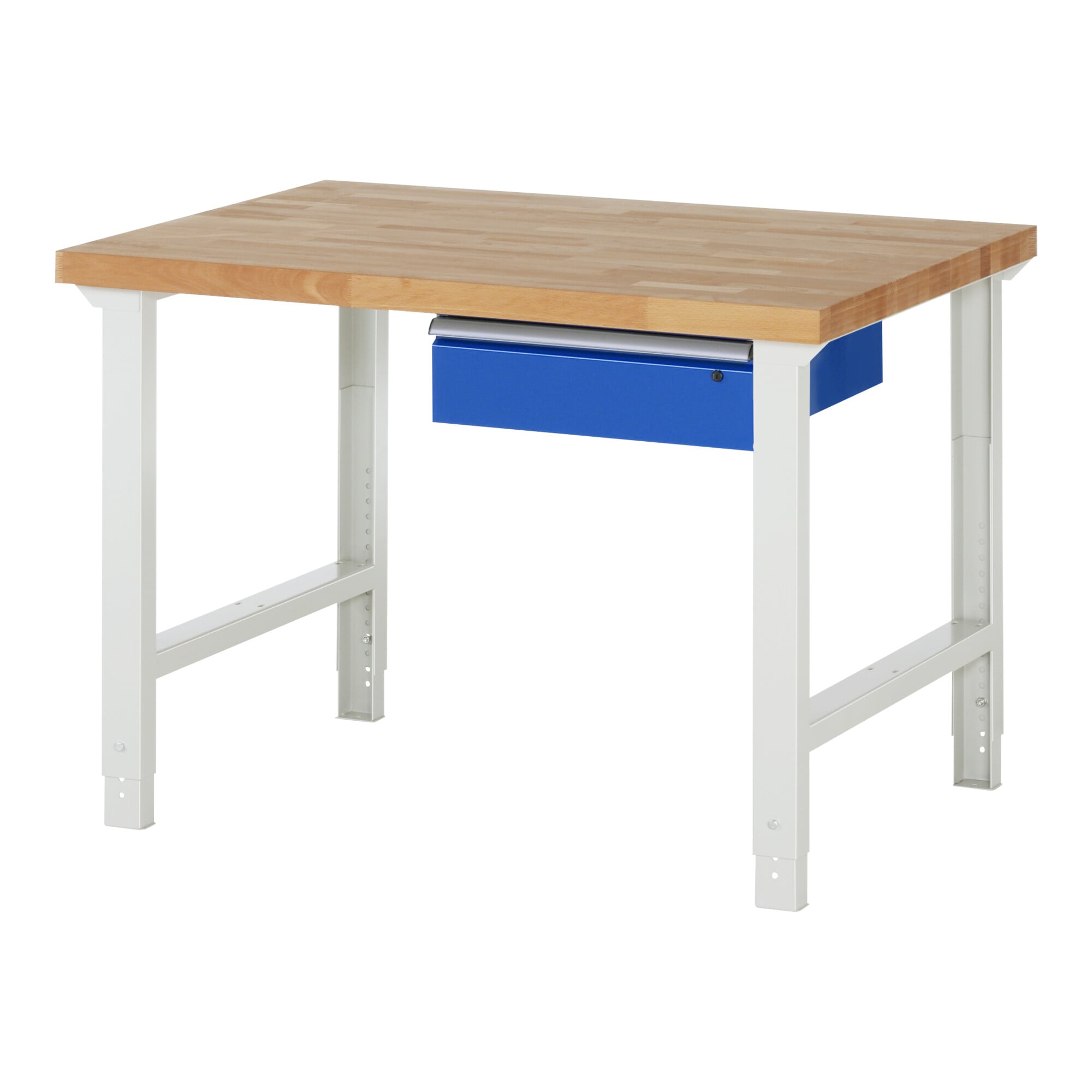 Rau Werkbank höhenverstellbar 7001A1, B1250xT900xH790-1140mm, 1x Schublade-TA