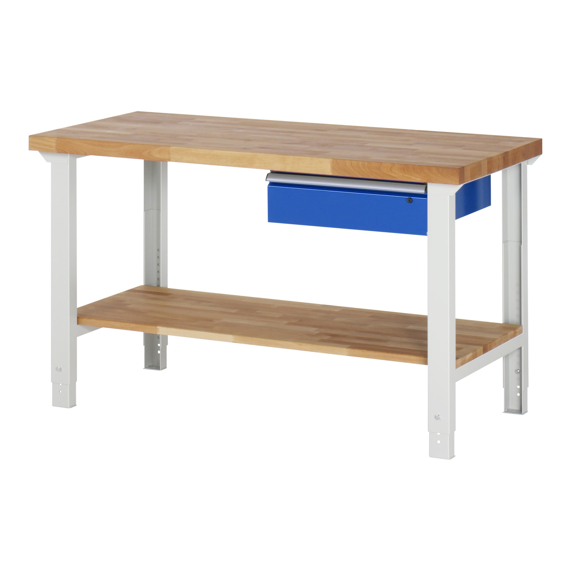 Rau Werkbank höhenverstellbar 7001A7, B1500xT700xH790-1140mm, 1x Schublade-TA