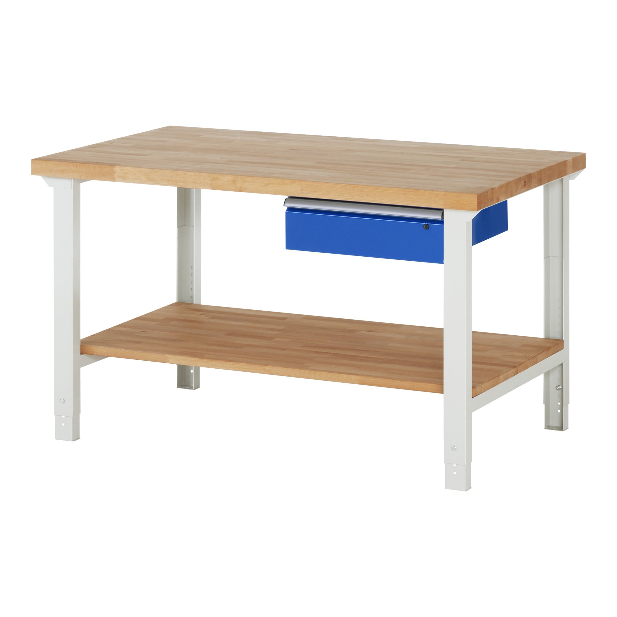 Rau Werkbank höhenverstellbar 7001A7, B1500xT900xH790-1140mm, 1x Schublade-TA