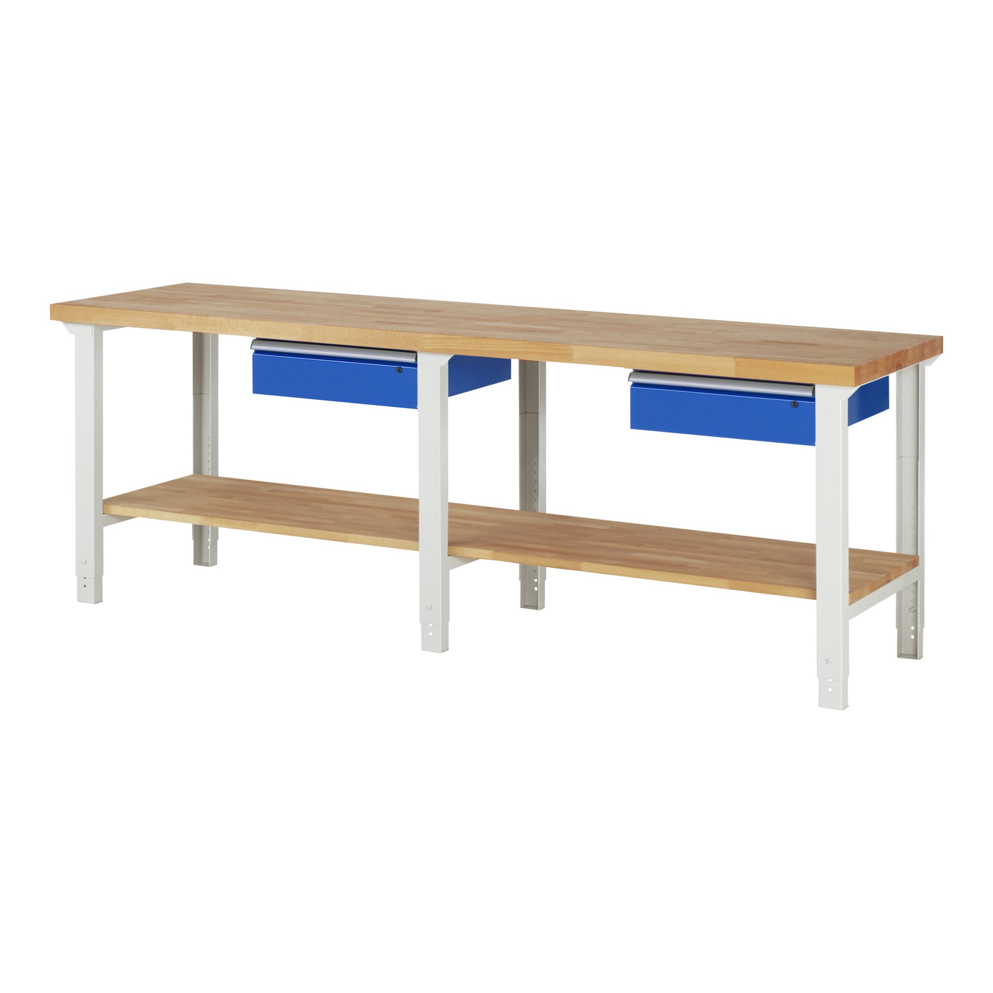 Rau Werkbank höhenverstellbar 7001A7, B2500xT700xH790-1140mm, 1x Schublade-TA