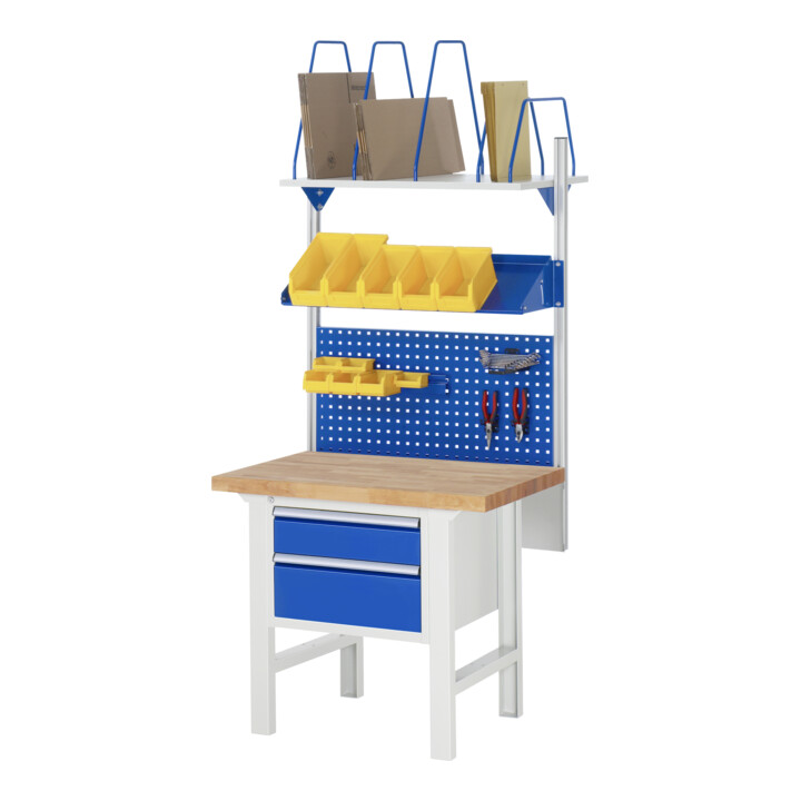 Rau Werkbank höhenverstellbar 7123A1, B1000xT700xH790-1140mm, 2x Schublade-TA