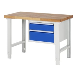 Rau Werkbank 7123A1, H790-1140mm, höhenverstellbar, 2x Schublade-TA