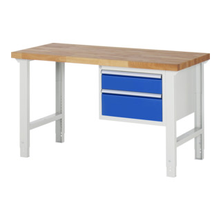 Rau Werkbank 7123A1, H790-1140mm, höhenverstellbar, 2x Schublade-TA
