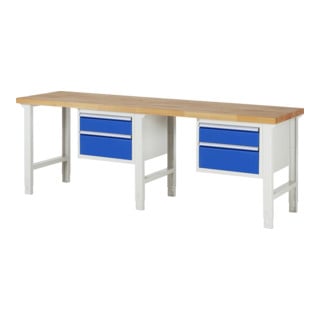 Rau Werkbank 7123A1, H790-1140mm, höhenverstellbar, 4x Schublade-TA