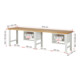 Rau Werkbank 7123A1, H790-1140mm, höhenverstellbar, 4x Schublade-TA-5