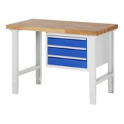 Rau Werkbank 7127A1, H790-1140mm, höhenverstellbar, 3x Schublade-TA