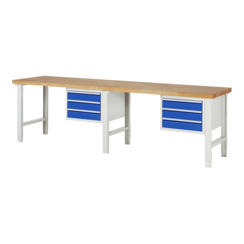 Rau Werkbank 7127A1, H790-1140mm, höhenverstellbar, 6x Schublade-TA