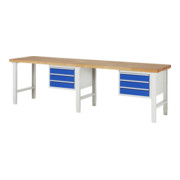 Rau Werkbank 7127A1, H790-1140mm, höhenverstellbar, 6x Schublade-TA