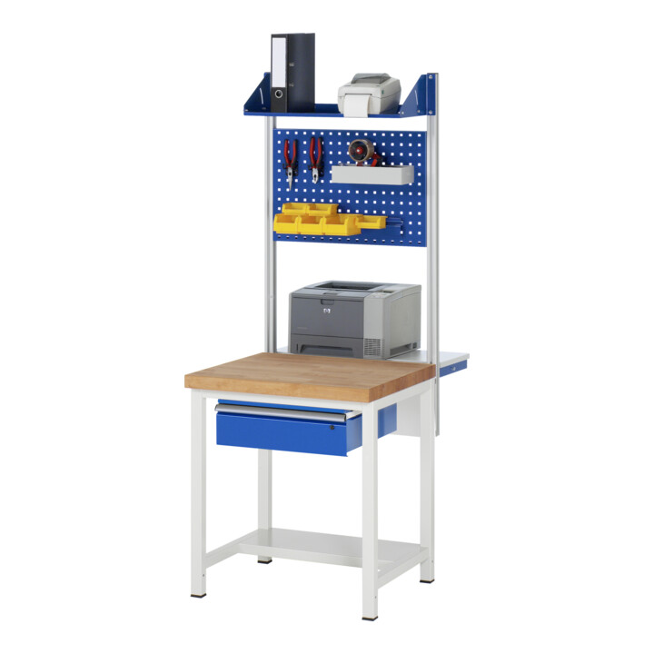 Rau Werkbank höhenverstellbar 8001A1, B750xT900xH840-1040mm, 1x Schublade-TA