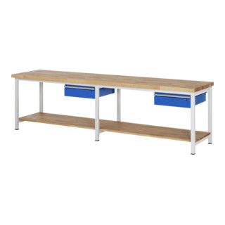 Rau Werkbank 8001A7, H840-1040mm, höhenverstellbar, 2x Schublade-TA