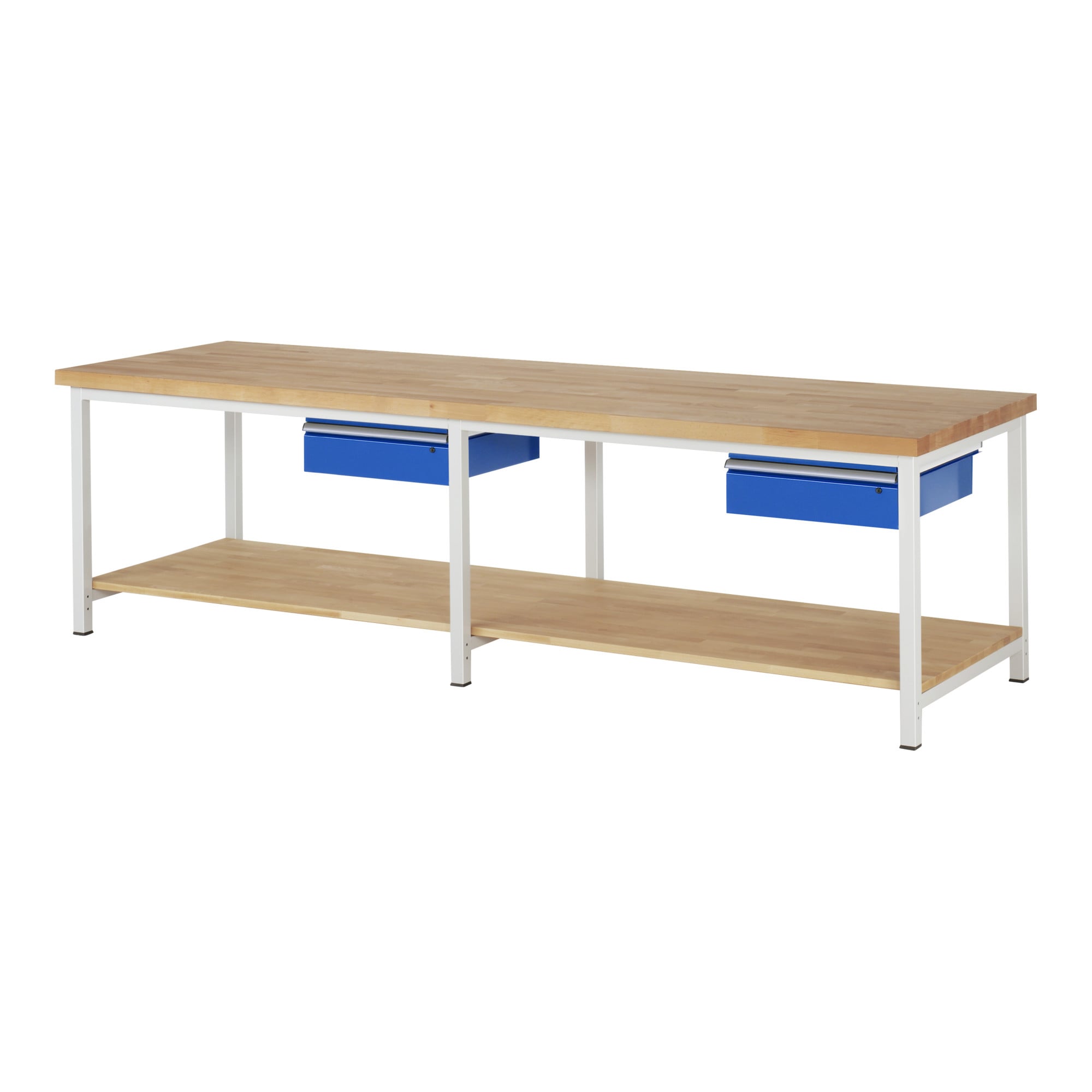 Rau Werkbank höhenverstellbar 8001A7, B3000xT900xH840-1040mm, 2x Schublade-TA