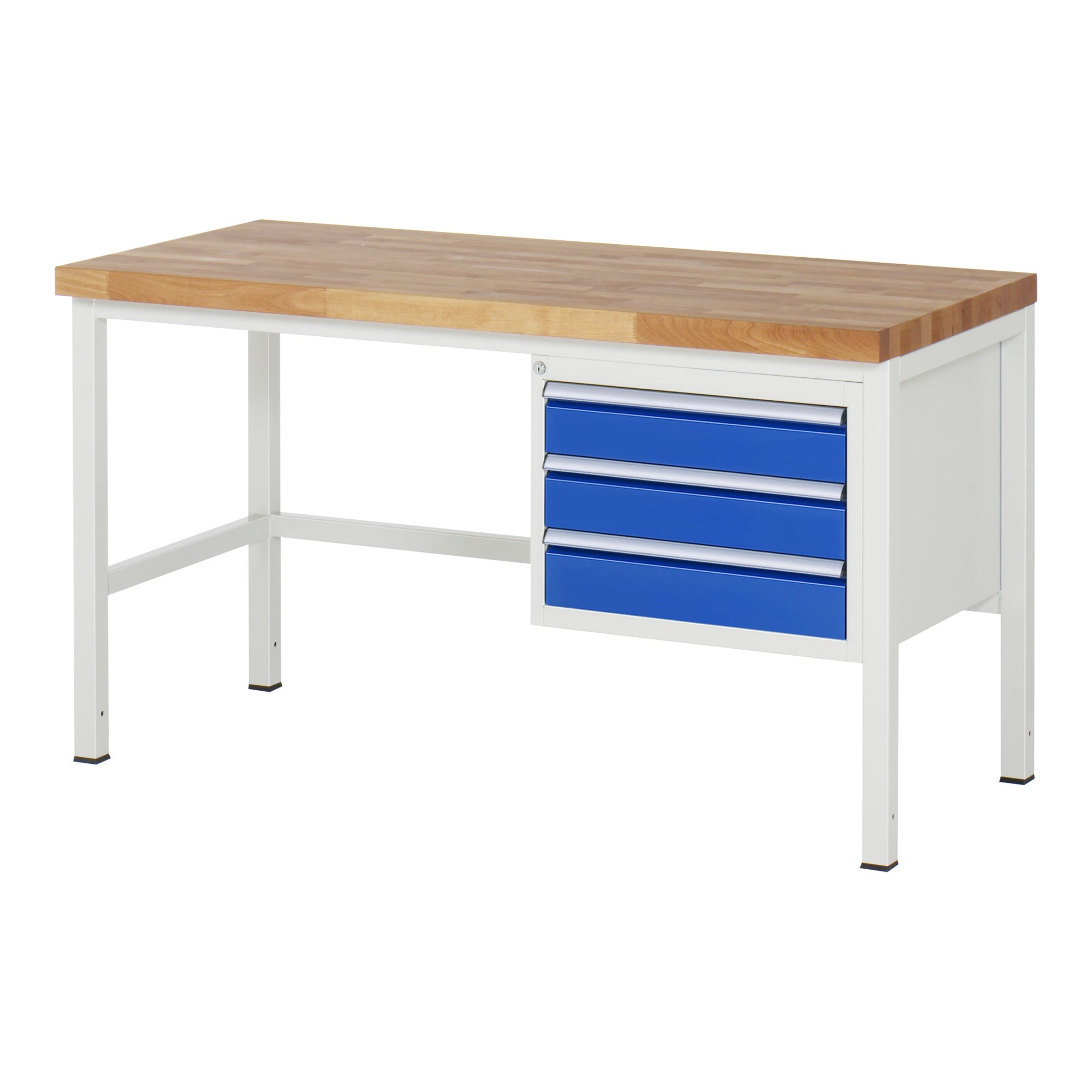 Rau Werkbank höhenverstellbar 8127A1, B1500xT700xH840-1040mm, 3x Schublade-TA