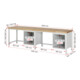 Rau Werkbank 8152A1, H840-1040mm, höhenverstellbar, 2x Schublade-TA, 2x Tür-4