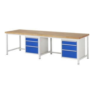 Rau Werkbank 8159A1, H840-1040mm, höhenverstellbar, 6x Schublade-TA
