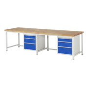 Rau Werkbank 8159A1, H840-1040mm, höhenverstellbar, 6x Schublade-TA