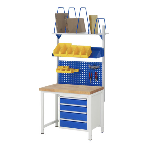 Rau Werkbank 8162A1, H840-1040mm, höhenverstellbar, 4x Schublade-TA