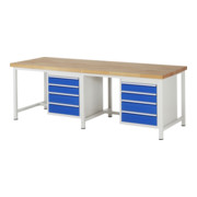 Rau Werkbank 8162A1, H840-1040mm, höhenverstellbar, 8x Schublade-TA