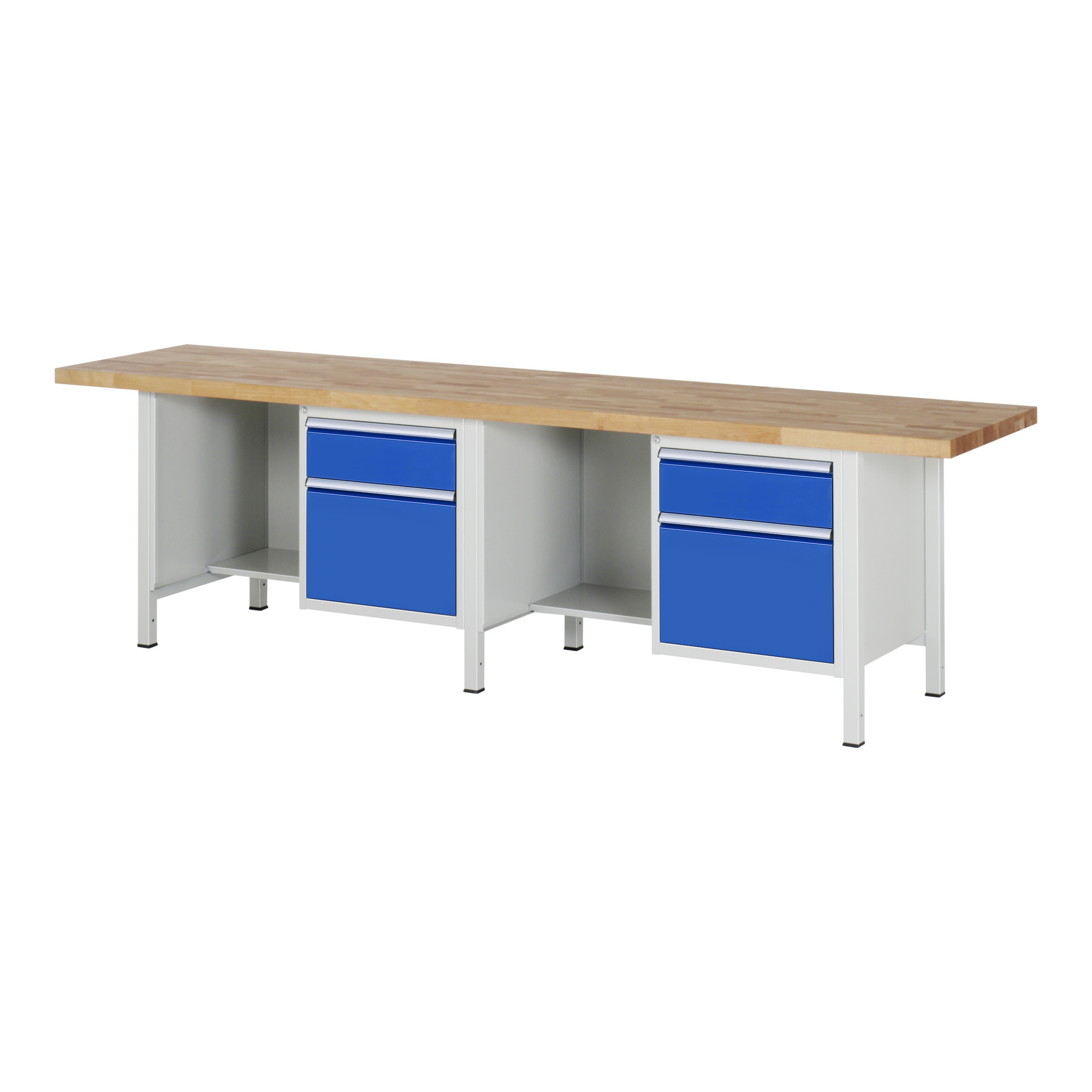 Rau Werkbank höhenverstellbar 8451A2, B3000xT700xH840-1040mm, 4x Schublade-TA
