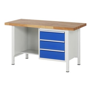 Rau Werkbank 8452A2, H840-1040mm, höhenverstellbar, 3x Schublade-TA