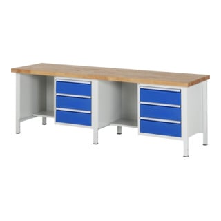 Rau Werkbank 8452A2, H840-1040mm, höhenverstellbar, 6x Schublade-TA