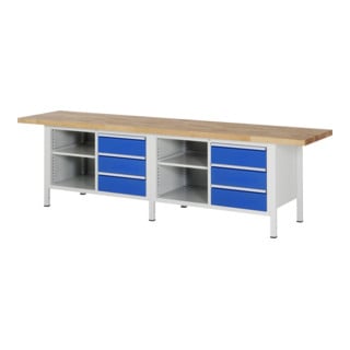 Rau Werkbank 8462A2, H840-1040mm, höhenverstellbar, 6x Schublade-TA