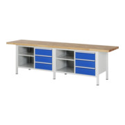 Rau Werkbank 8462A2, H840-1040mm, höhenverstellbar, 6x Schublade-TA