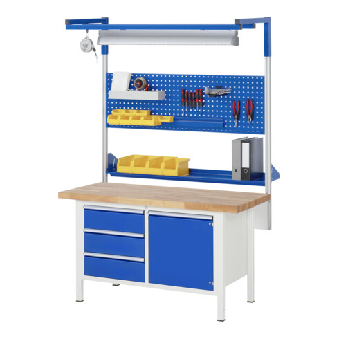 Rau Werkbank 8468A2, H840-1040mm, höhenverstellbar, 3x Schublade-TA, 1x Tür