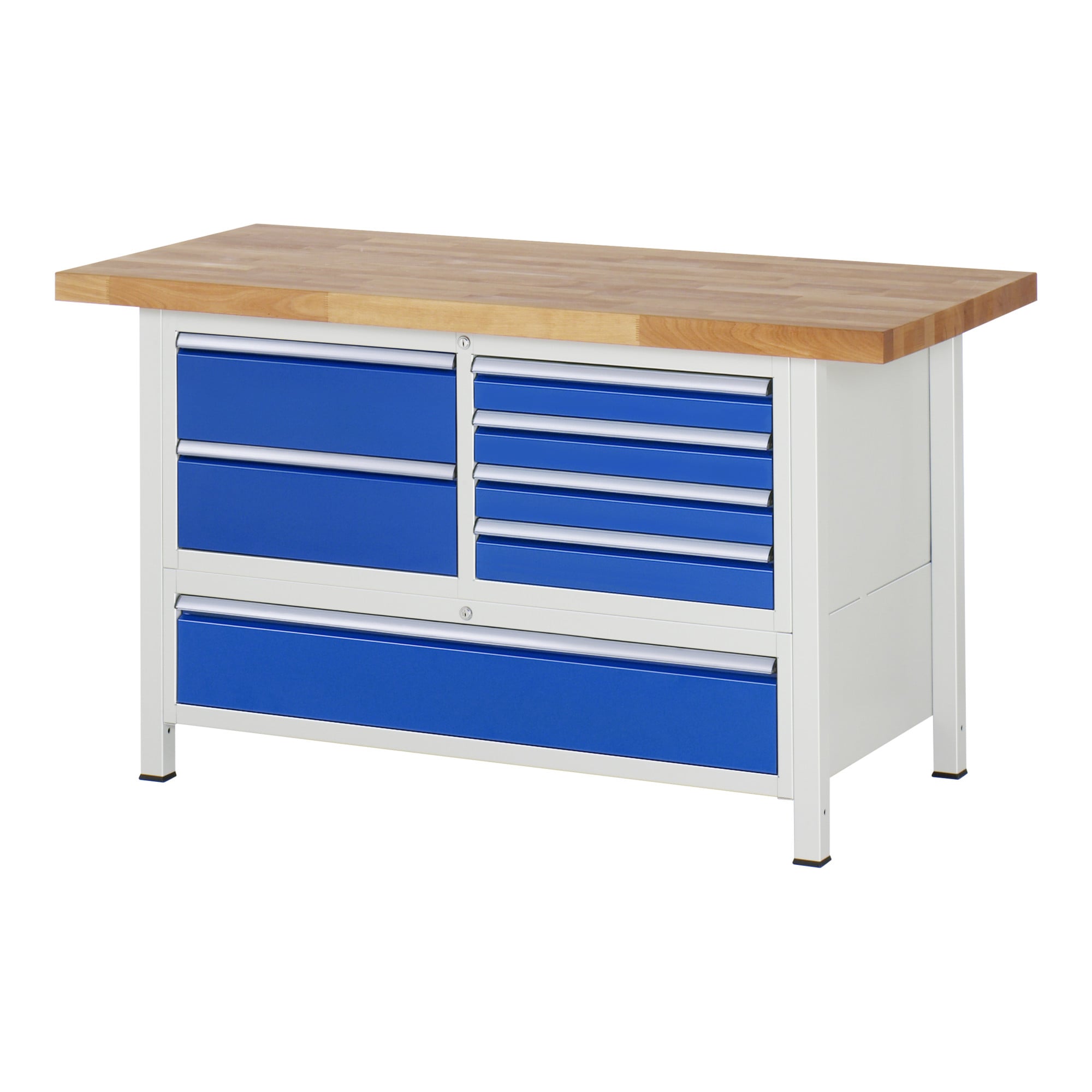 Rau Werkbank höhenverstellbar 8931A2, B1500xT700xH840-1040mm, 7x Schublade-TA