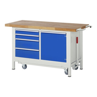 Rau werkbank met verlaagbaar onderstel model 8470 B 1500 x D 700 x H 880mm