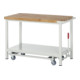 Rau Werkbank mit absenkbarem Fahrgestell 8183 880 mm Buche-Massiv-Platte 700 mm-2