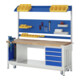 Rau Werkbank mit Fahrgestell 8185, T700xH880mm, 4x Schublade-TA, 1xSSK-4