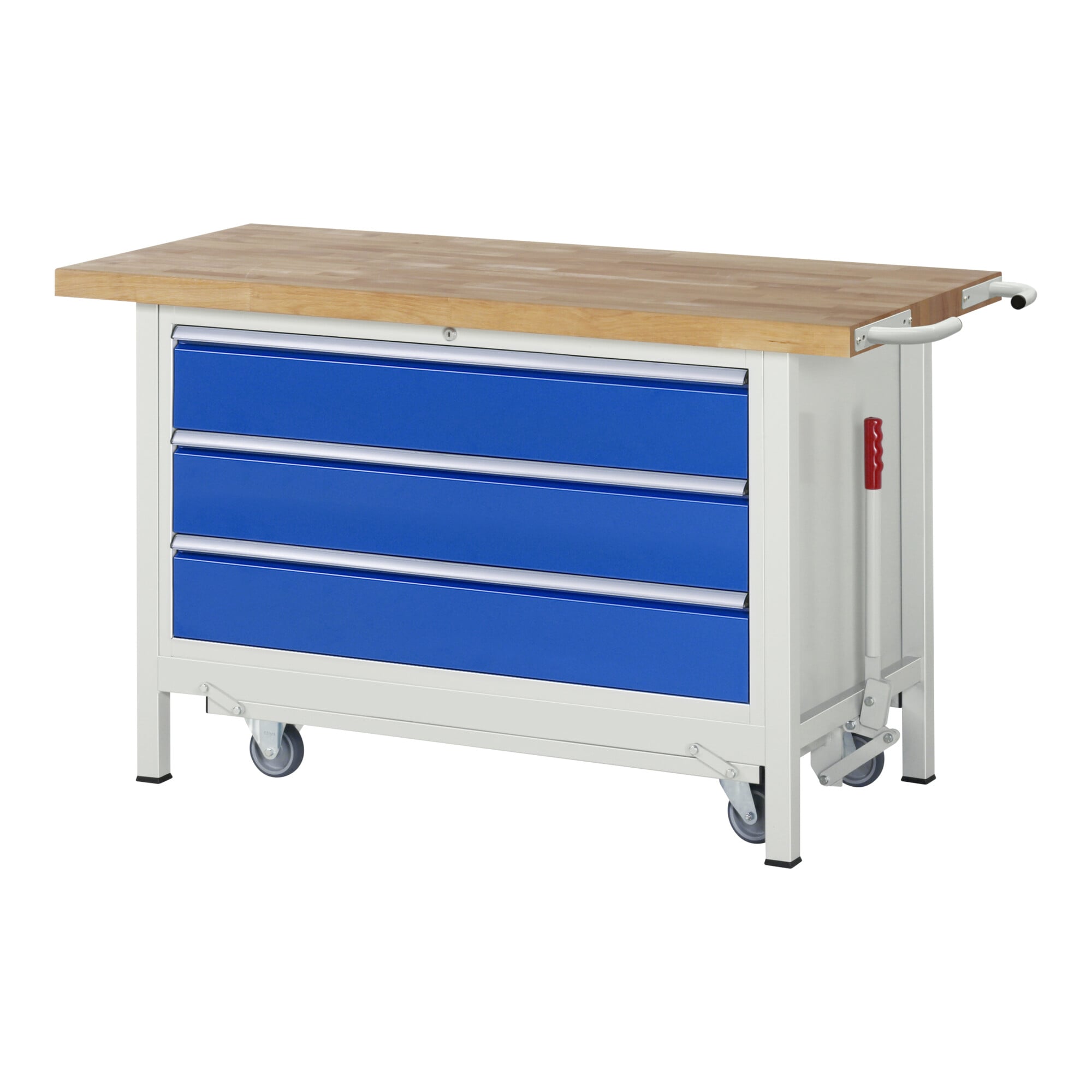 Rau Werkbank mit Fahrgestell 8357, B1500xT700xH880mm, 3x Schublade-TA