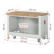 Rau Werkbank mit Fahrgestell 8362, T700xH880mm, 4x Schublade-TA-5