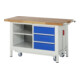 Rau Werkbank mit Fahrgestell 8462, T700xH880mm, 3x Schublade-TA-1