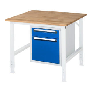 Rau Werkbank Tom in hoogte verstelbaar KM05, B1000 x D1000 x H760-1080mm, B-plaat 25mm